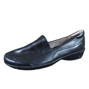 Naturalizer Channing Womens Loafer Slip On Size 7.5 Wide Black Leather Comfort